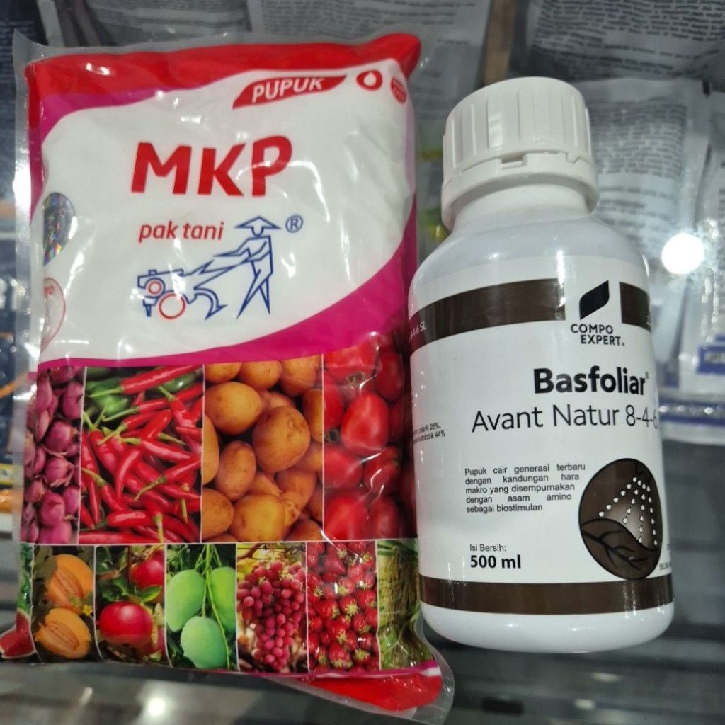 Paket MKP 1kg dan Pupuk Cair Basfoliar Avant Natur 500ml Yang disempurnakan Dengan Asam Amino