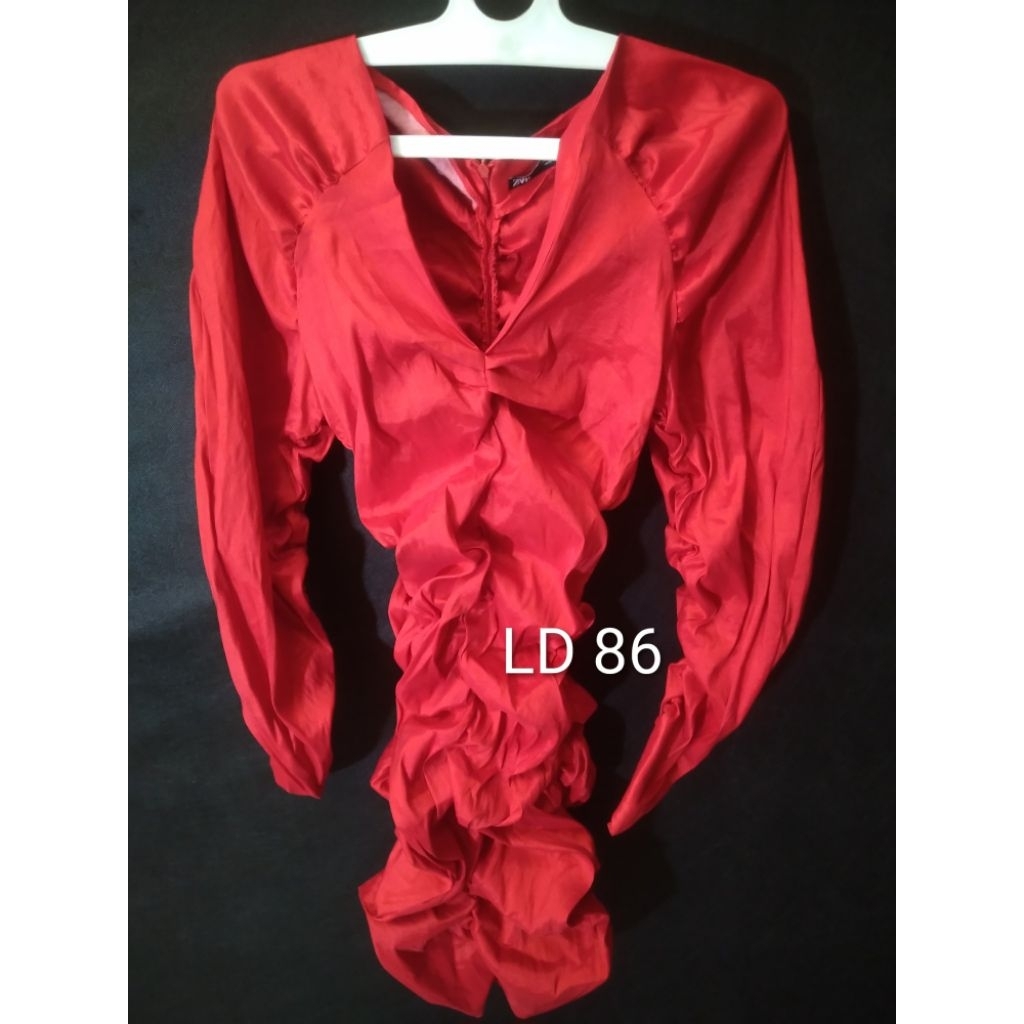 Preloved Dress ZARA Merah|Dress Press Body|Gaun Merah ZARA Original|Dress Party