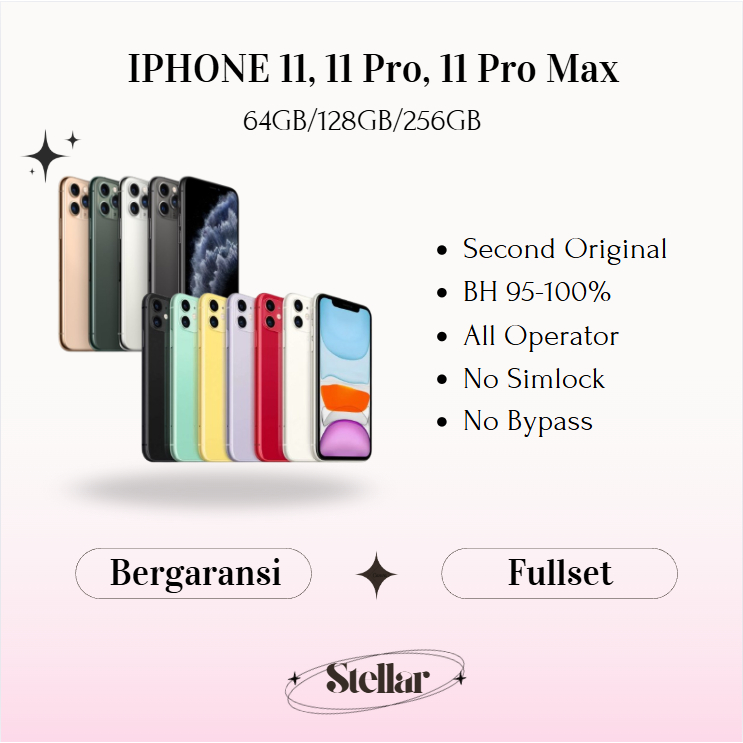 11/11 Pro/11 Pro Max 64GB/128GB/256GB Fullset Second 100% Original