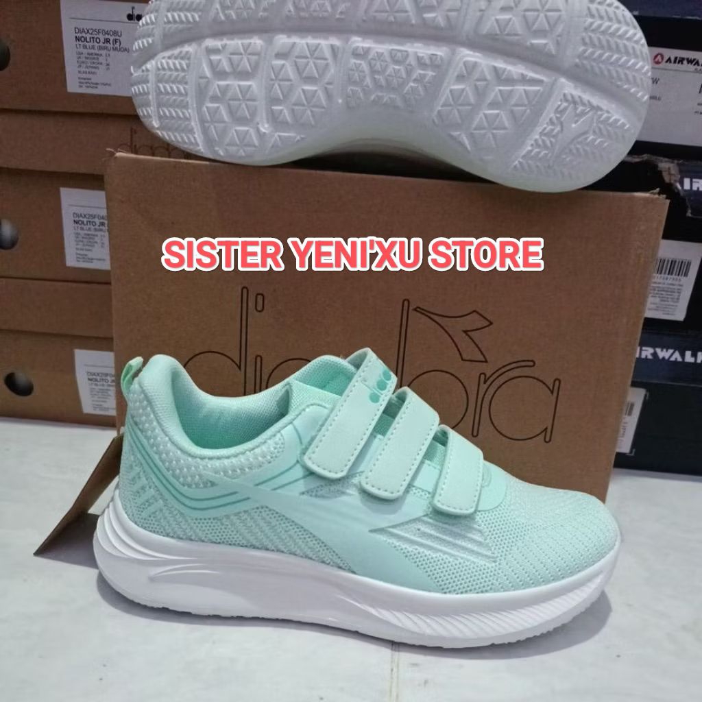 Sepatu Anak Diadora Nolito Girls Shoes Lt.BLUE (Size 32-35) ORIGINAL STORE 100%