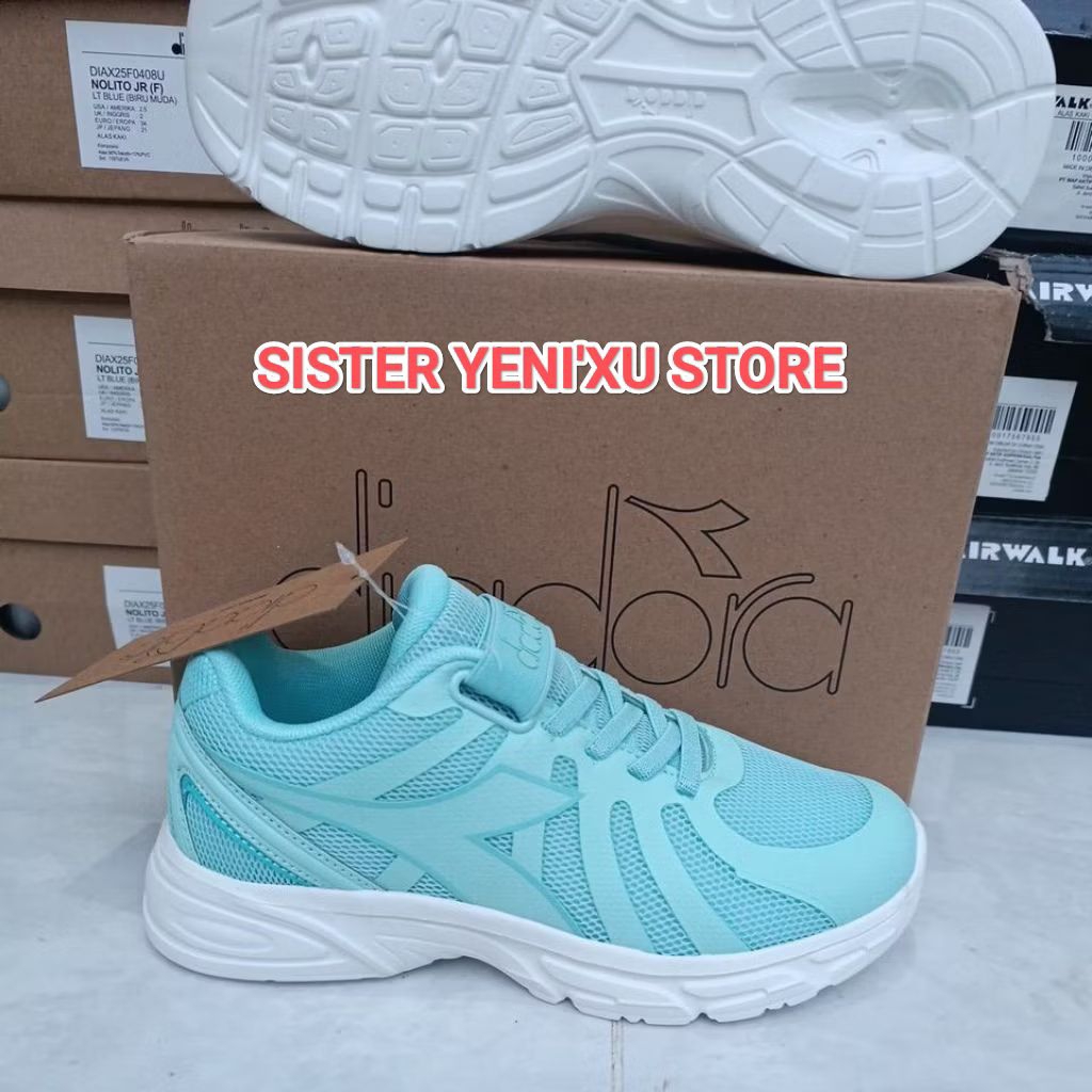 Sepatu Anak Diadora Nishimura Girls Shoes Lt.GREEN (Size 33,34,35) ORIGINAL STORE 100%