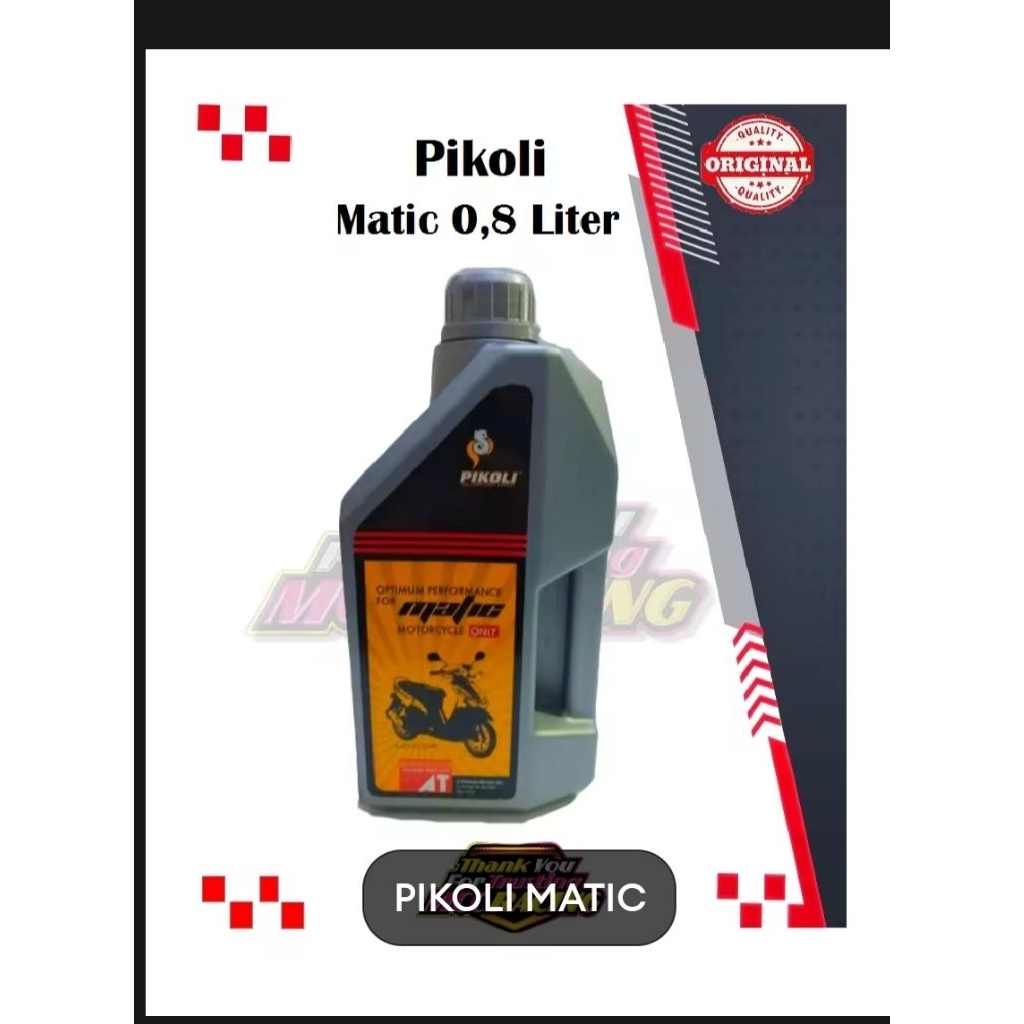 Oli Motor Pikoli Matic 800ml - Full Synthetic, Teknologi Synthetic Blend, Ramah Lingkungan