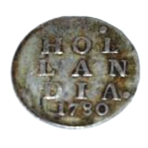 BL234 Koin 2 stuiver 1780 dari probinsi Hollandia koin perak