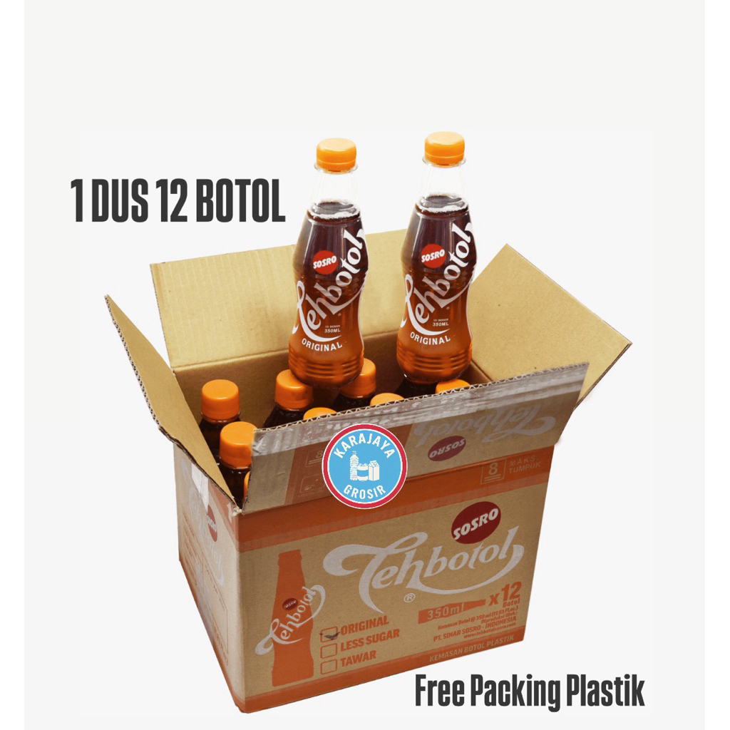TEH BOTOL SOSRO 350ML 1 DUS 12 BOTOL