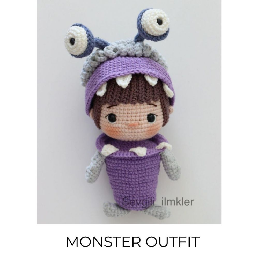 CROCHET PATTERN / MONSTER OUTFIT BOO MONSTER INC