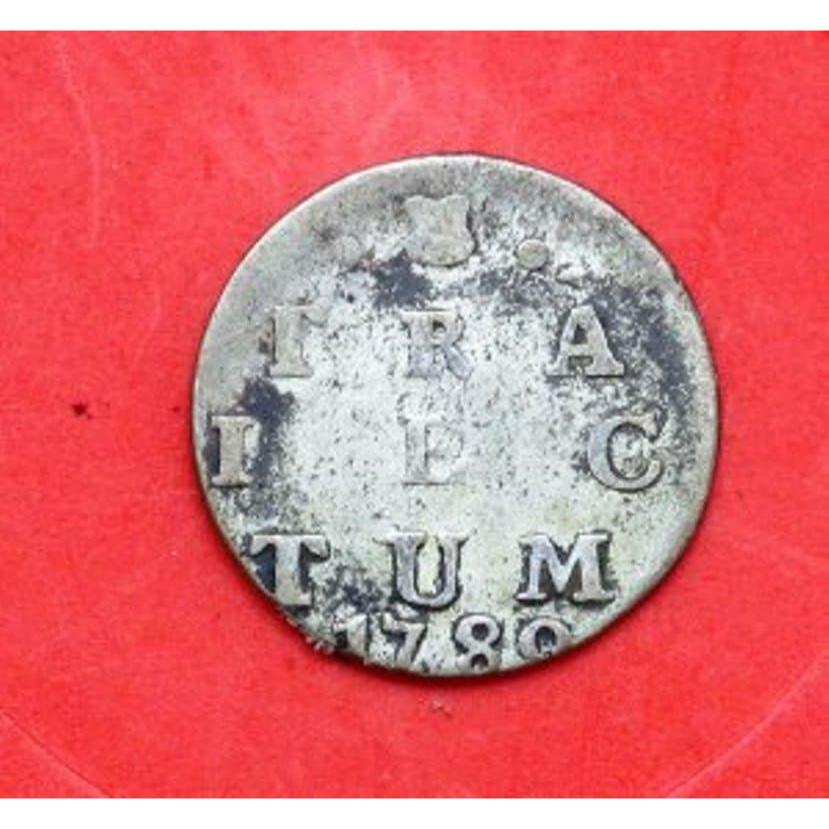 BL306 koin 2 stuiver adalah 10 cent utrecht 1780 VOC era