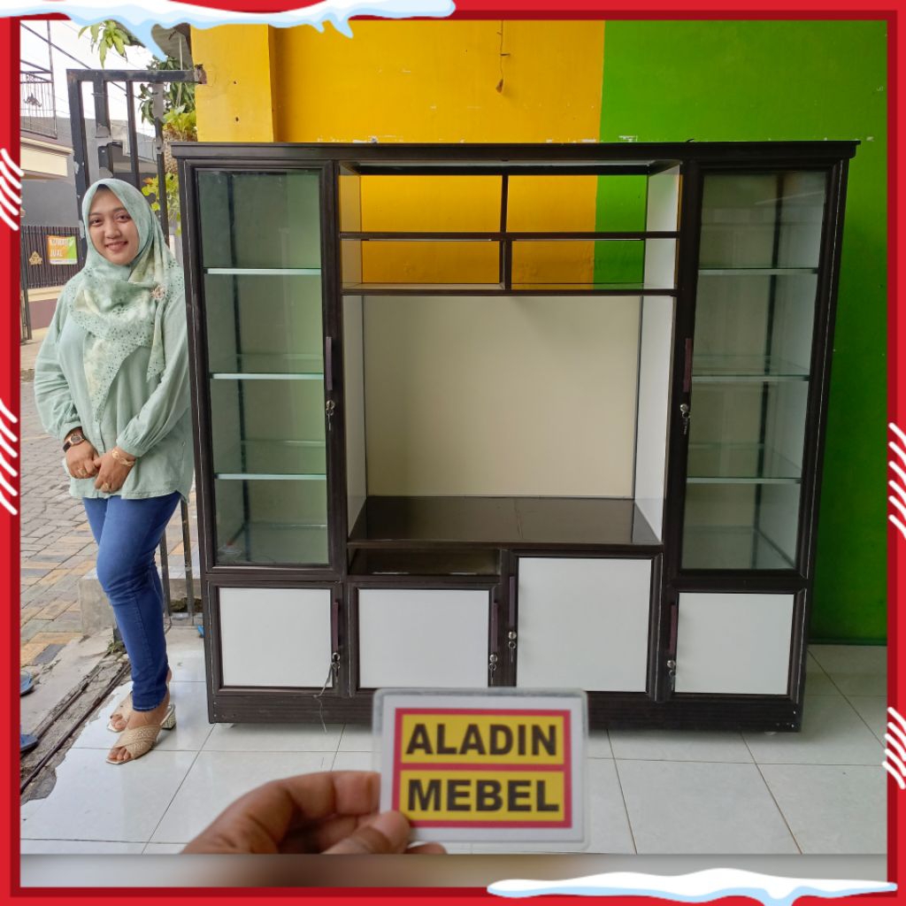 Bufet TV/Lemari Partisi Alumunium+ACP