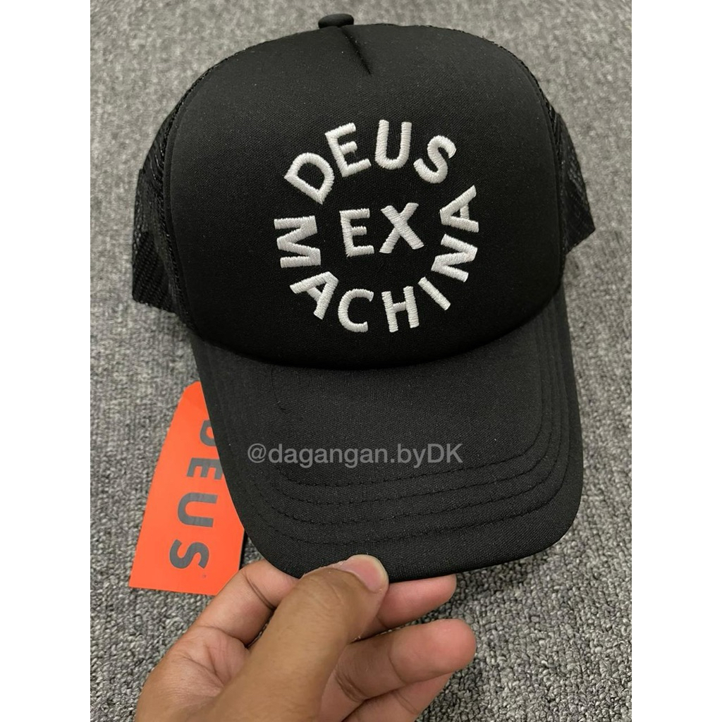 Topi Deus Ex Machina Circle Logo Original 100% Black