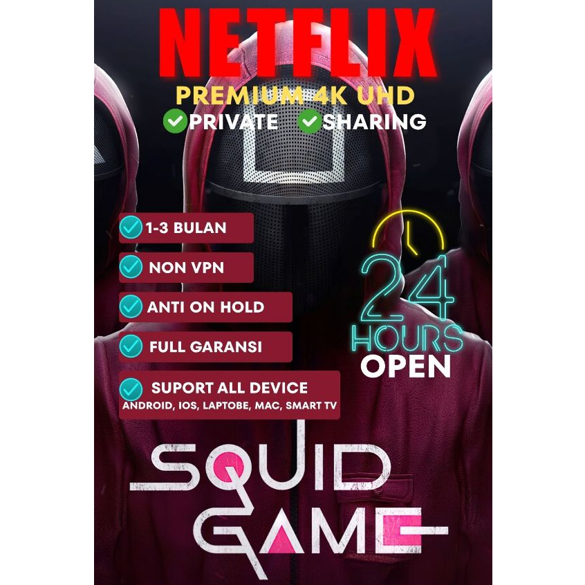 PAKET NETFLIX MINGGUAN  UHD 4K PRIVAT RESMI NETFLIX PREMIUM