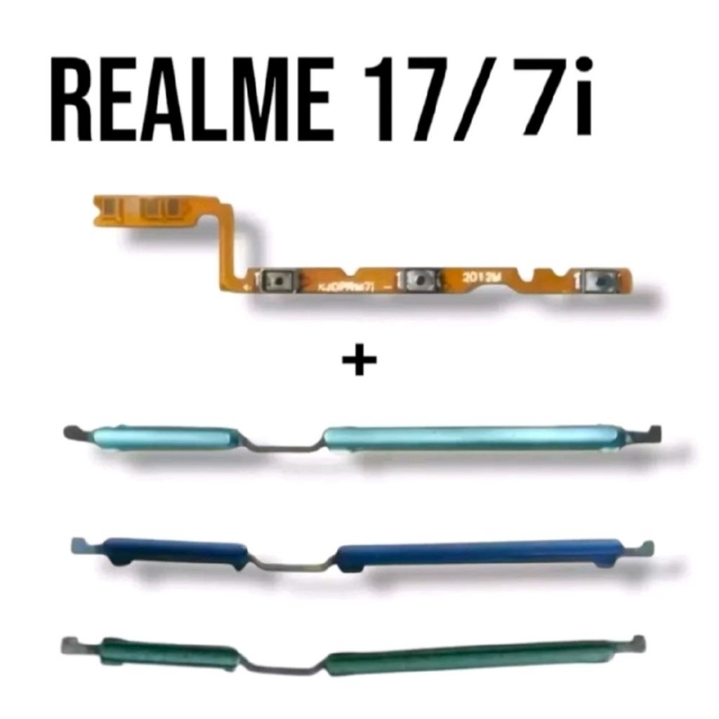 1 Set Tombol Luar + Flexible On Off Volume Untuk Realme 17 / 7i