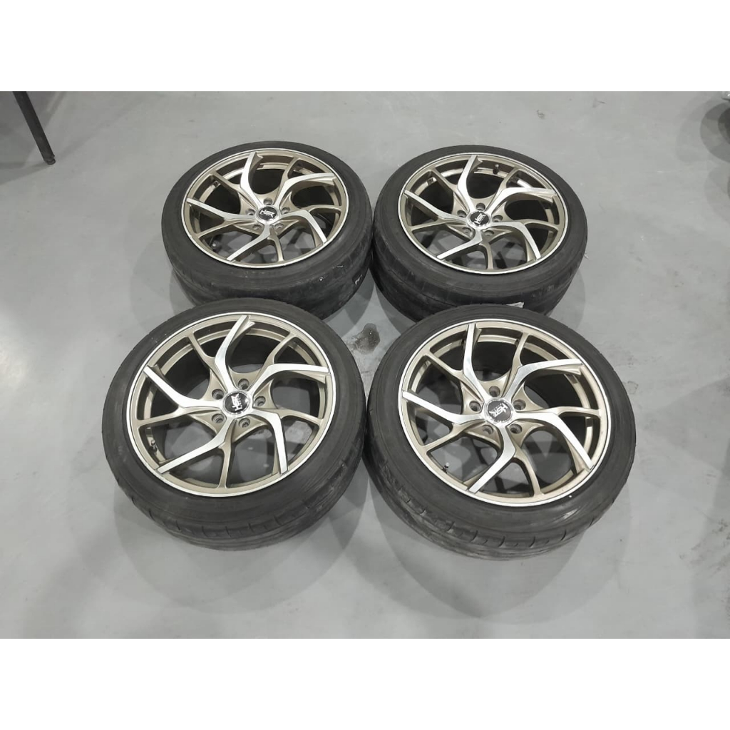 Velg mobil bekas hsr muita ring 18x8 pcd 5x114 plus ban bekas bonus