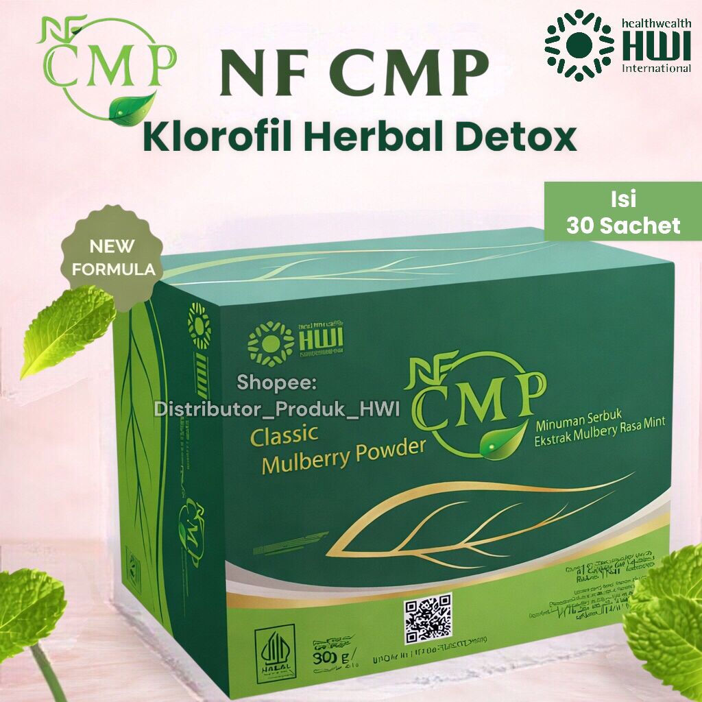 CMP HWI Original - Herbal Detox Ekstrak Klorofil Mint Mulberry dan Daun Kelor - HWI CMP Rasa Mint