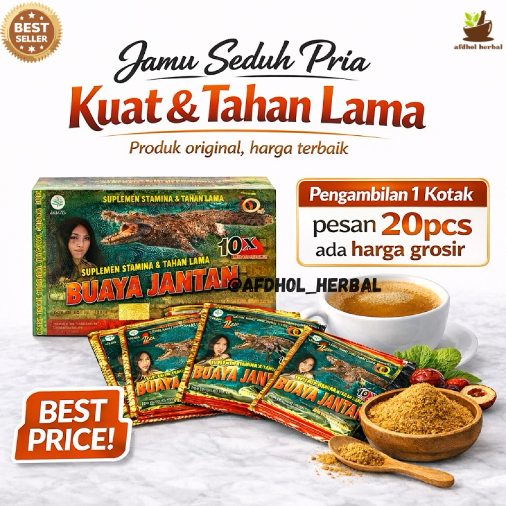 Jamu Seduh Buaya Jantan Kuat & Tahan Lama Original