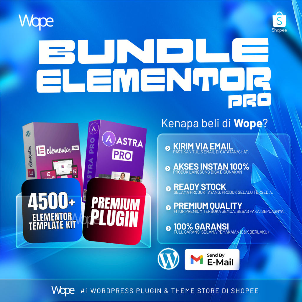 Bundle Elementor Pro, Astra Pro, 4500+ Elementor Template Kit, Premium Plugin