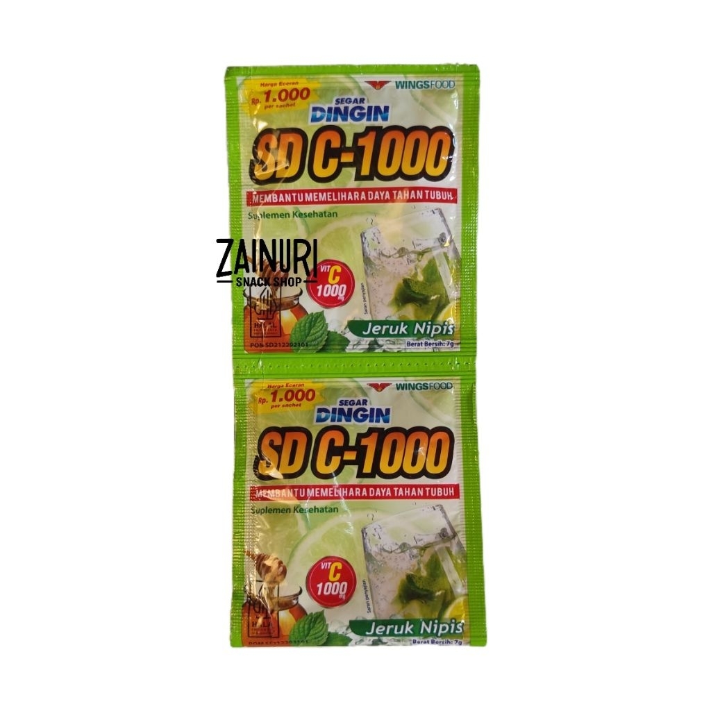 Segar Dingin SD C-1000 Jeruk Nipis 1 Renteng 12pcs @7gr - Suplemen Vitamin C Segar