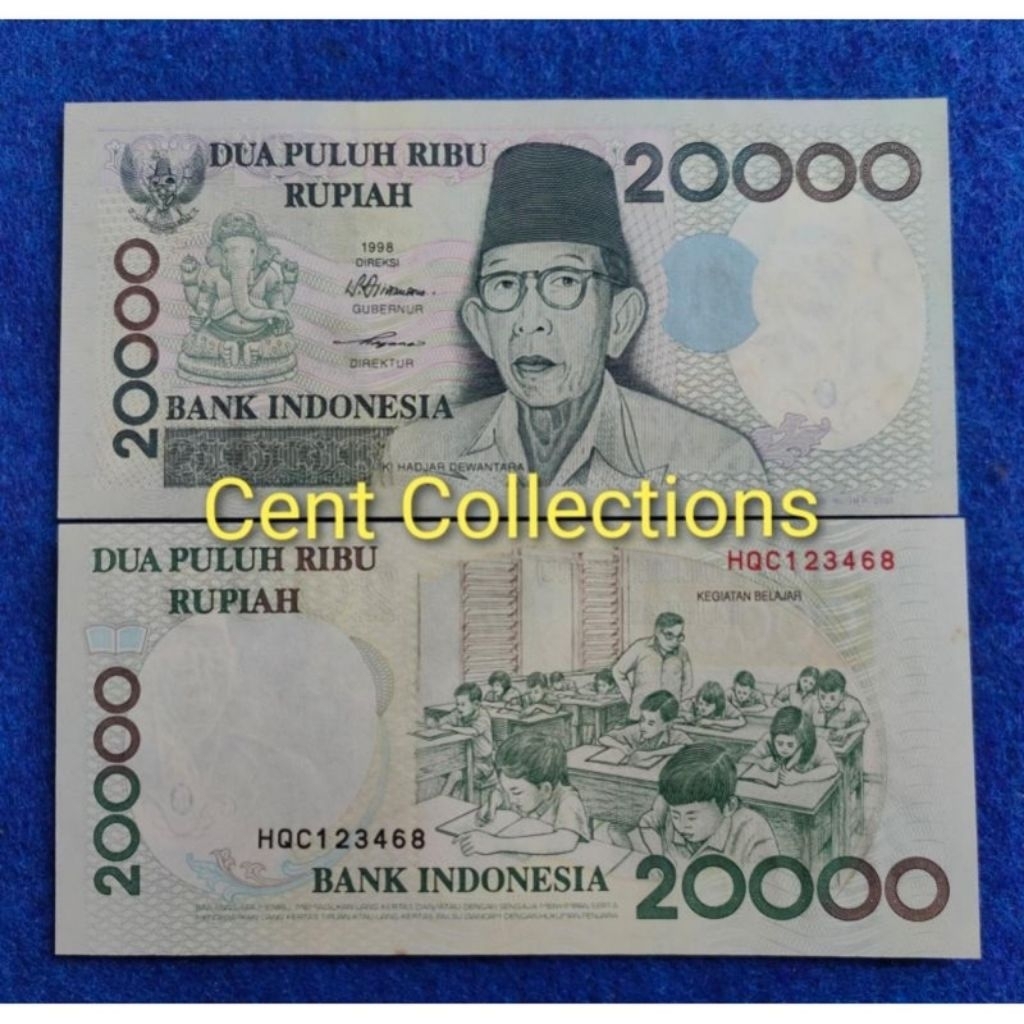 uang kuno 20000 rupiah ki hadjar dewantara. 20.000 rupiah 1998