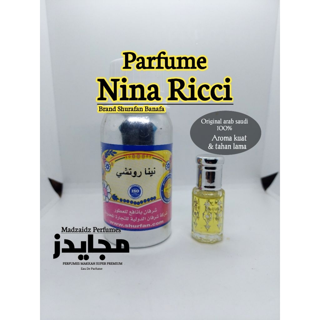 Parfum Nina Riccie Shurfan banafa | minyak wangi nina ricci arab saudi asli 100%