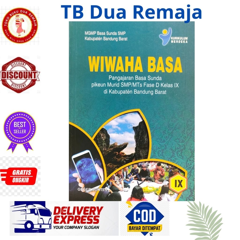 Buku WIWAHA BASA Untuk SMP/MTs Kelas 9 Kurikulum MERDEKA Fersi Kabupaten Bandung Barat (KBB)