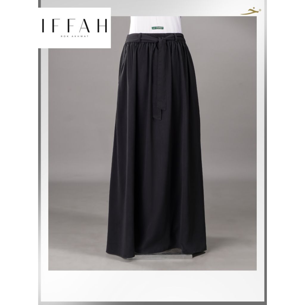 [ KHADIJAH INDONESIA ] ROK IFFAH MUSLIMAH ROK HITAM BY KHADIJAH INDONESIA