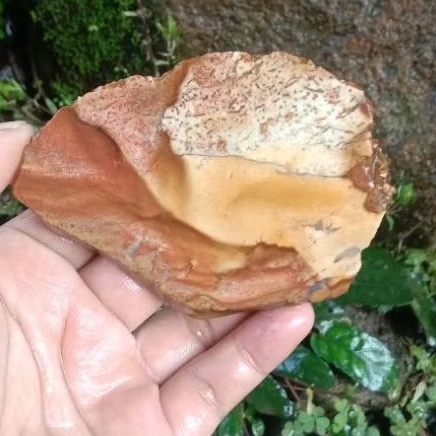 batu alam batu akik motif pemandangan sesuai gambar asli