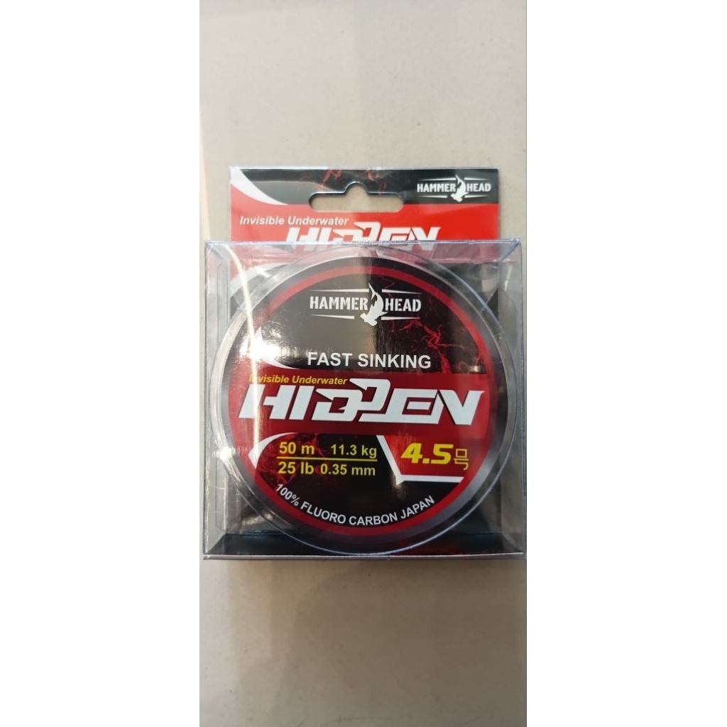 Leader Hammerhead Hidden 100% Fluorocarbon 25lb-0.35mm 50m