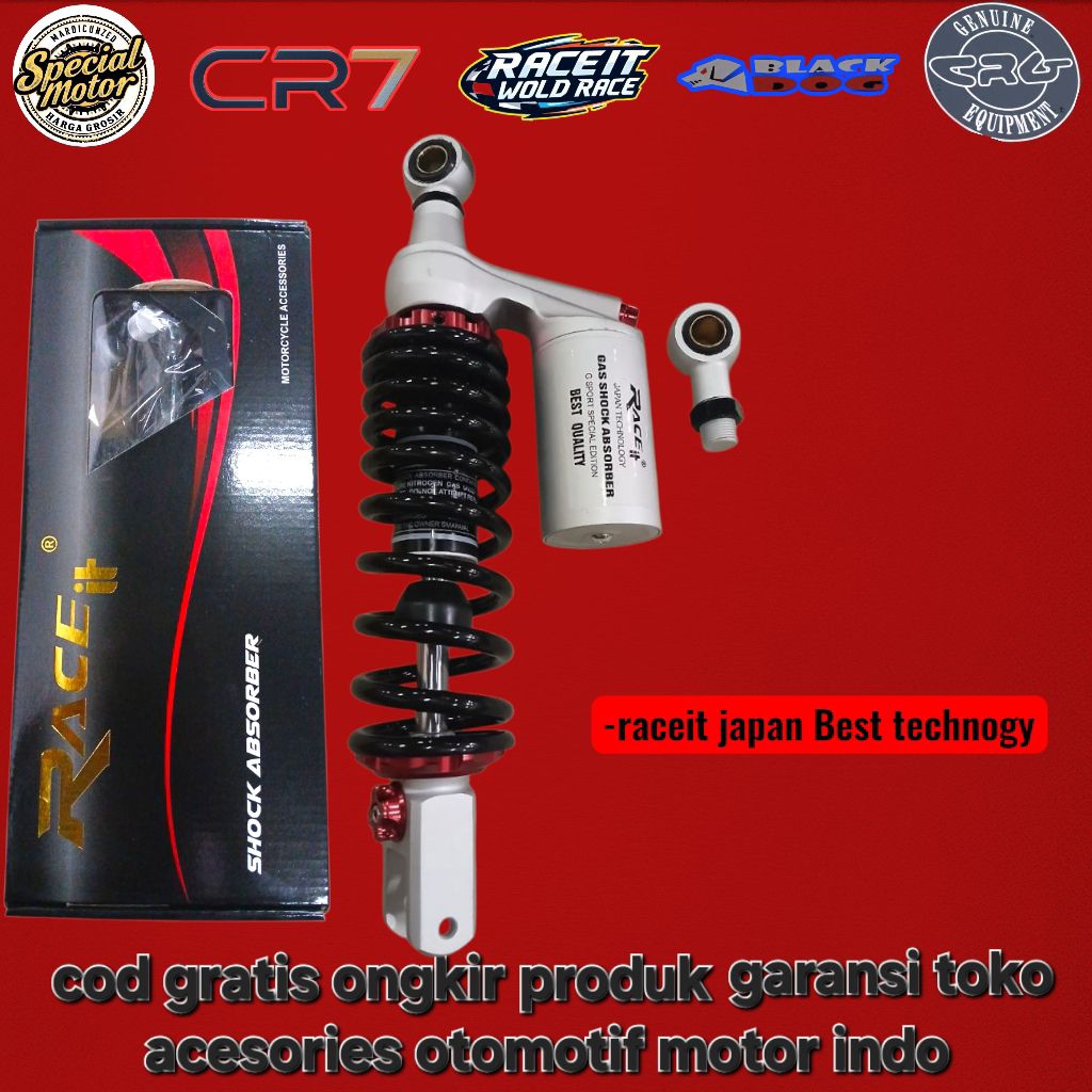Shockbreaker Tabung Atas Model GOG YSS Warna Hitam Perak untuk Motor Matic Vario Mio Beat dan Lainny