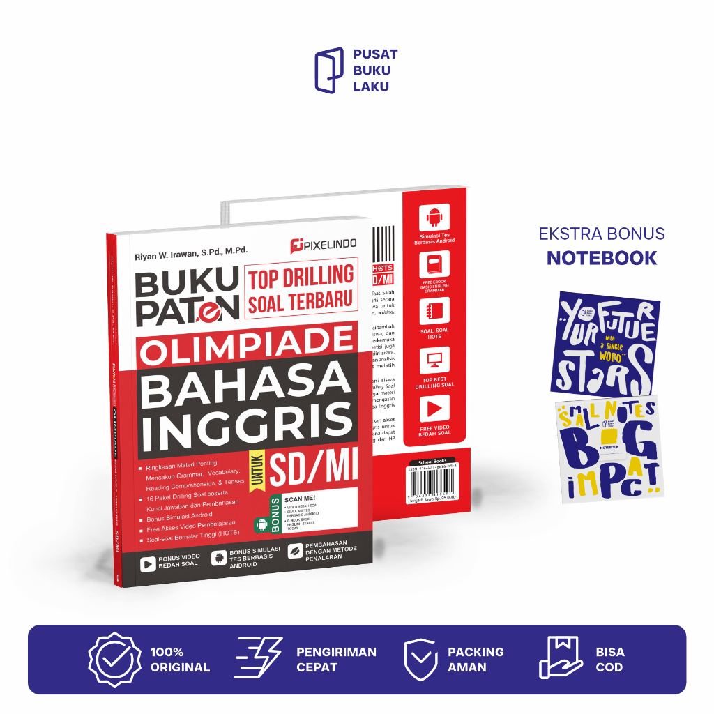 BANK SOAL OLIMPIADE BAHASA INGGRIS SD/MI - TOP DRILLING BUKU SOAL TERBARU - PUSAT BUKU LAKU