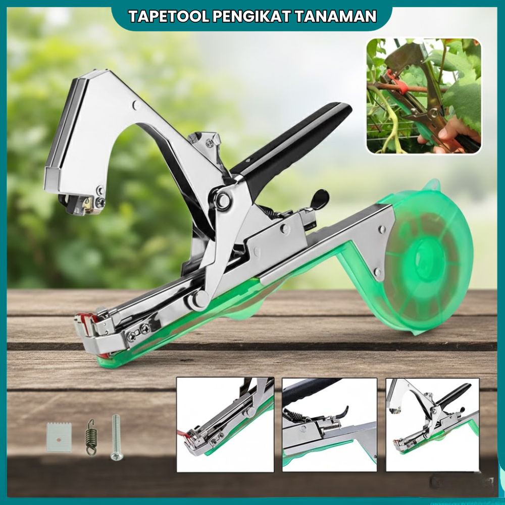 Tapetool Alat Pengikat Tanaman Otomatis Praktis untuk Anggur, Tomat, Sayuran