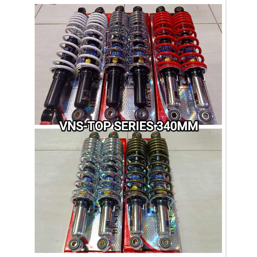SHOCK BELAKANG DBS VNS TOP-SERIES UK*340MM/SHOCK NON TABUNG BELAKANG UK*340MM(SUPRA/VERZA/TIGER/DDL)