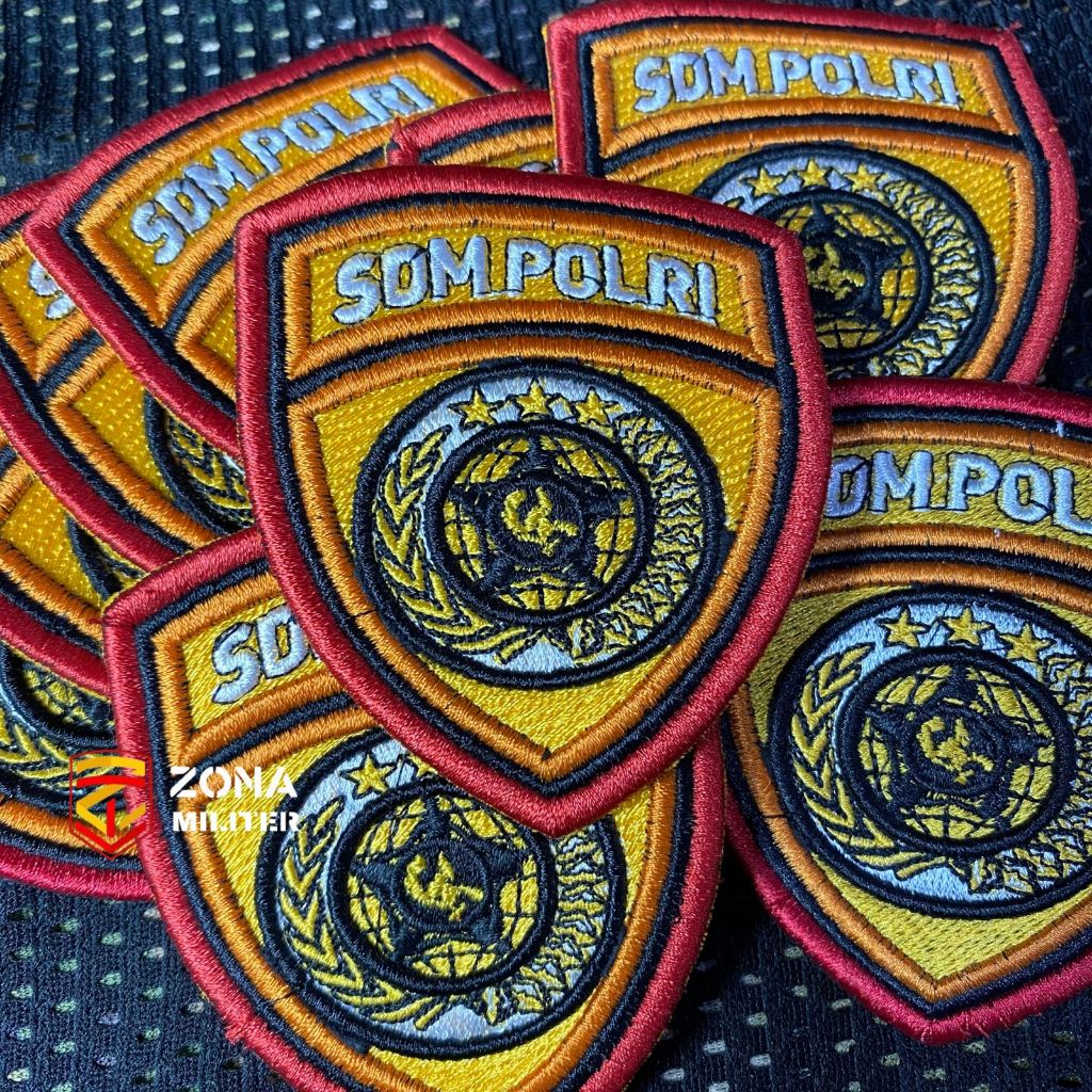 BORDIR LOGO TIMBUL SDM POLRI