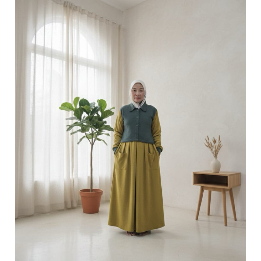 new - Gamis wanita katun tebal