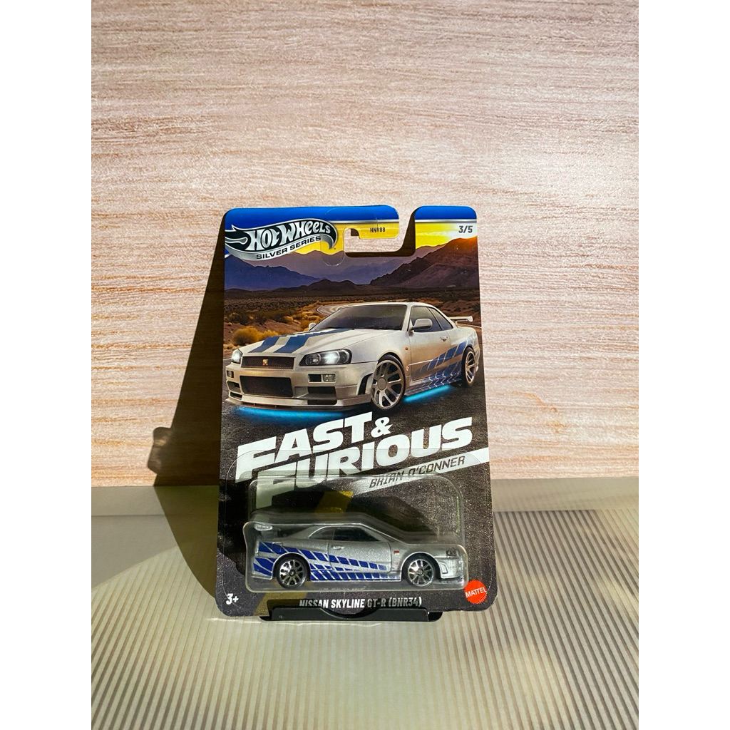 Hotwheels Silver Series Fast and Furious Nissan Skyline GT-R (BNR34)