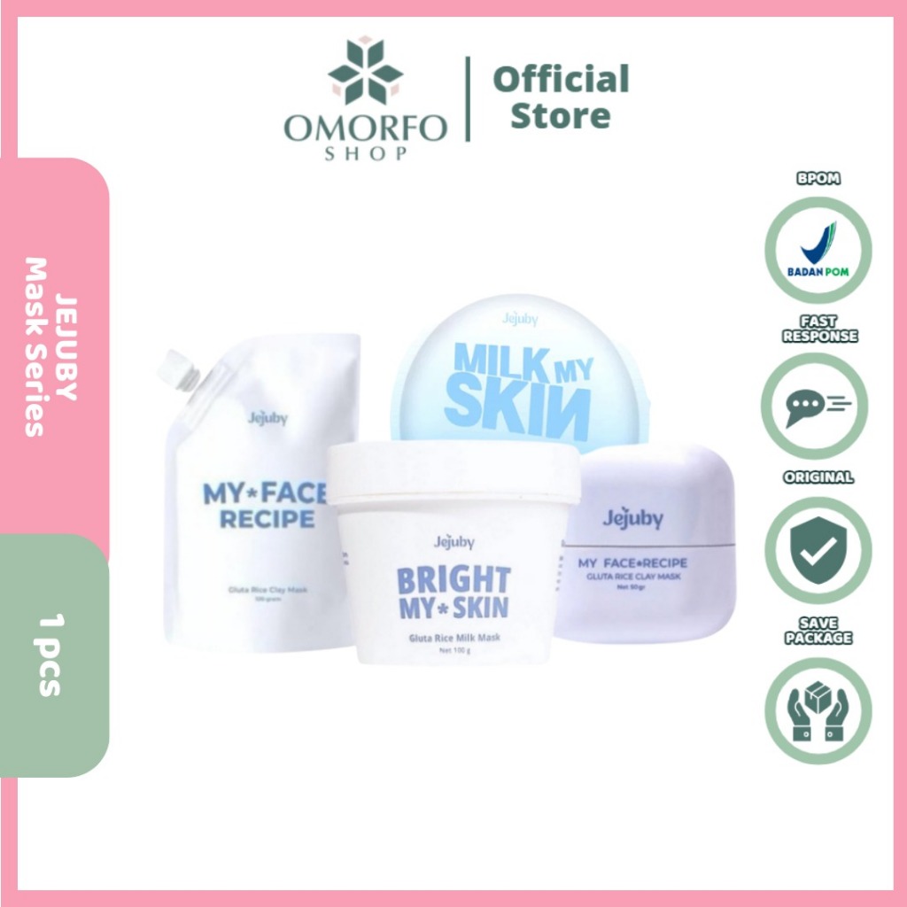 [Omorfo] Jejuby Gluta Rice Milk Mask 2in1 Body Bleaching & Sleeping Body Mask | Gluta Rice Clay Mask