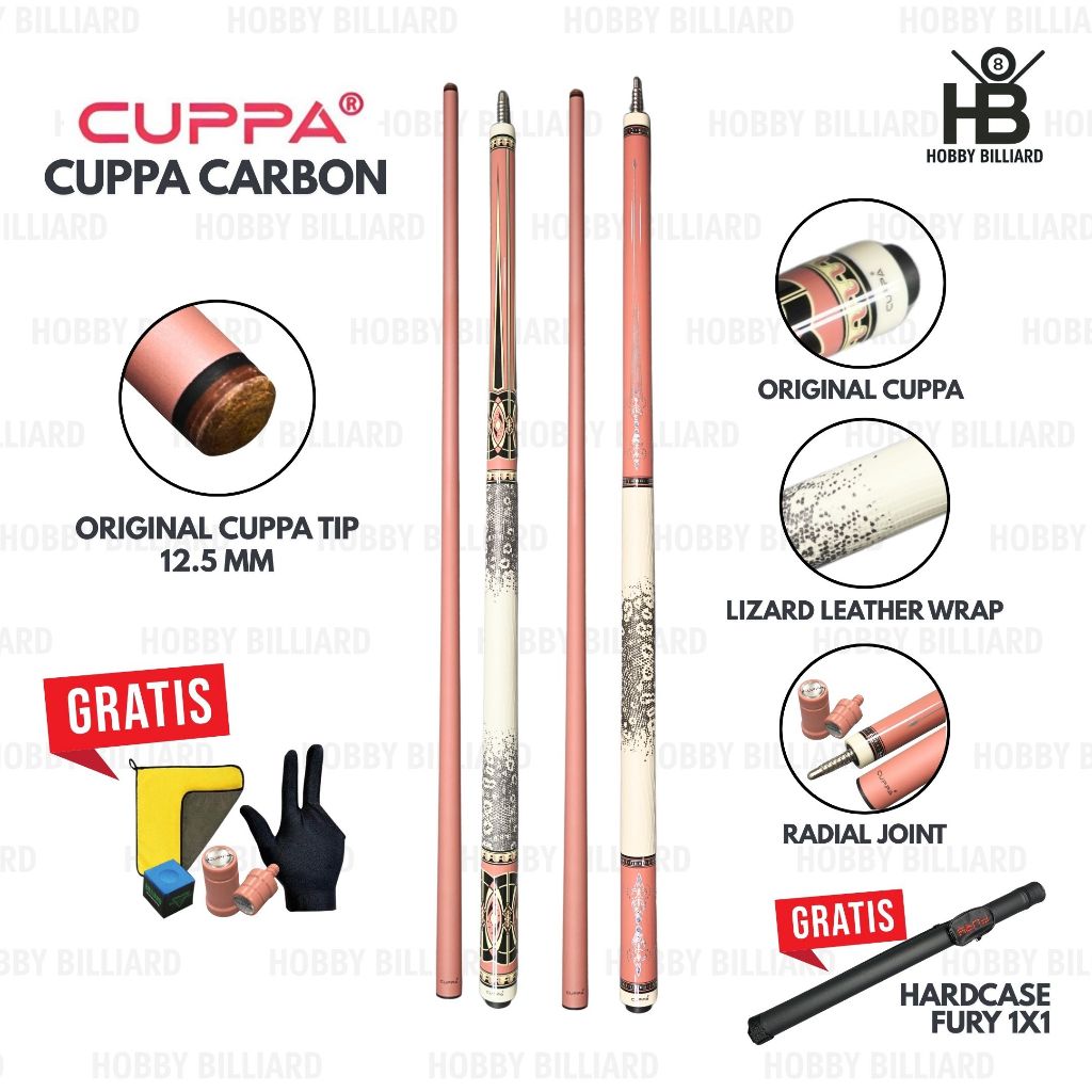 Cuppa Carbon Fiber Pink Stik Billiard Cue