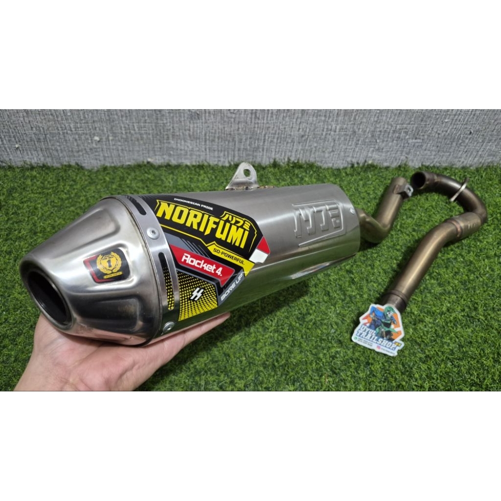 KNALPOT NORIFUMI ROCKET 4 BORE UP CRF 150 ORIGINAL SECOND