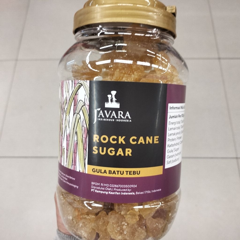 Javara Rock Cane Sugar 1000 gr - Gula Batu Tebu