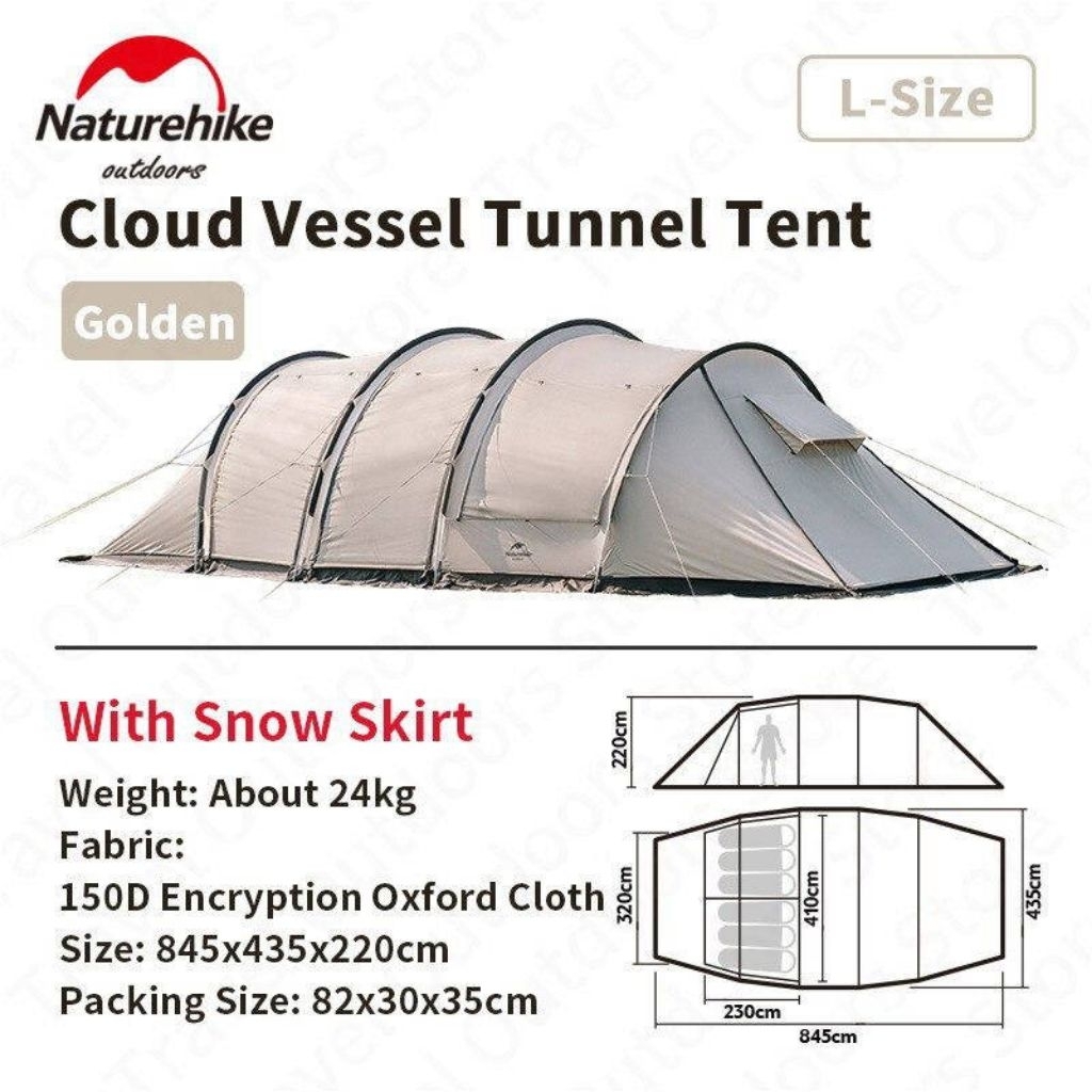 TENDA CLOUD VESSEL TUNNEL TENT NATUREHIKE NH20ZP015