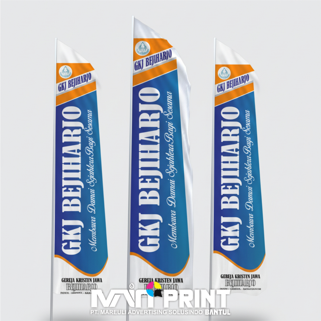 Cetak Bendera / Umbul-umbul Custom Satuan Murah