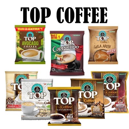 Top Coffee Kopi Bubuk All Varian Renceng || Top Cappuccino Top Coffee Kopi Susu White Coffee Kopi Gu