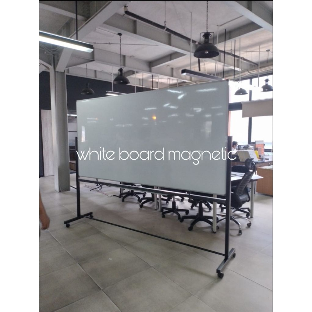 Papan tulis white board magnetic standing