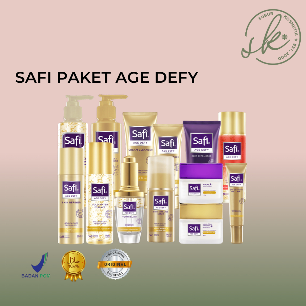 Safi Age Defy Paket Flek Lengkap Free Pouch (KEMASAN BARU & NEW FORMULA)