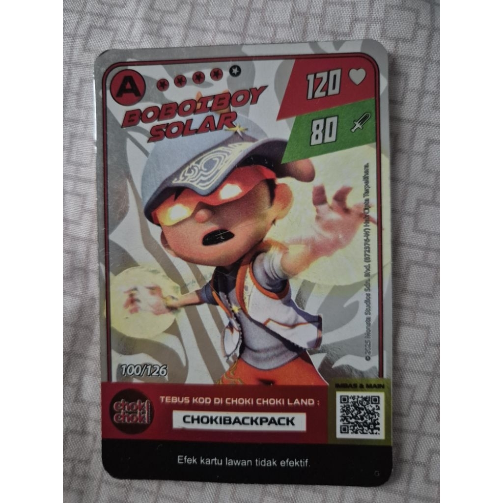 kartu boboiboy solar