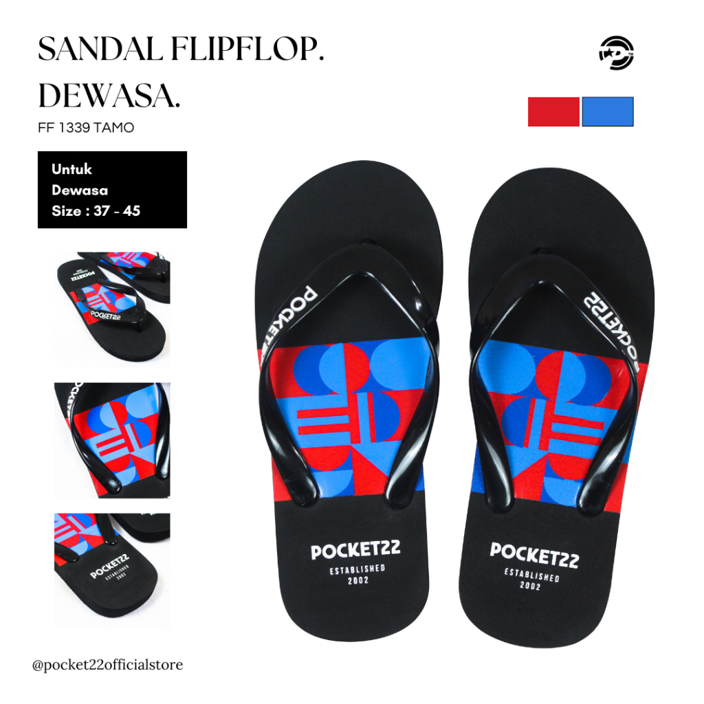 Pocket22 Sendal Motif FFD 1339 TAMO - Sandal Terbaru, Tampilan Menarik, Empuk Dan Nyaman Dipakai