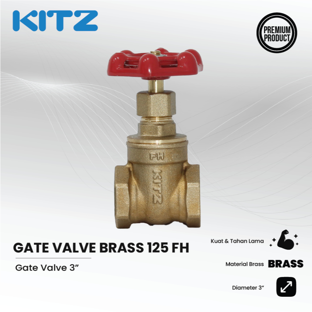 KITZ Gate Valve 3 Inch Brass 125 FH