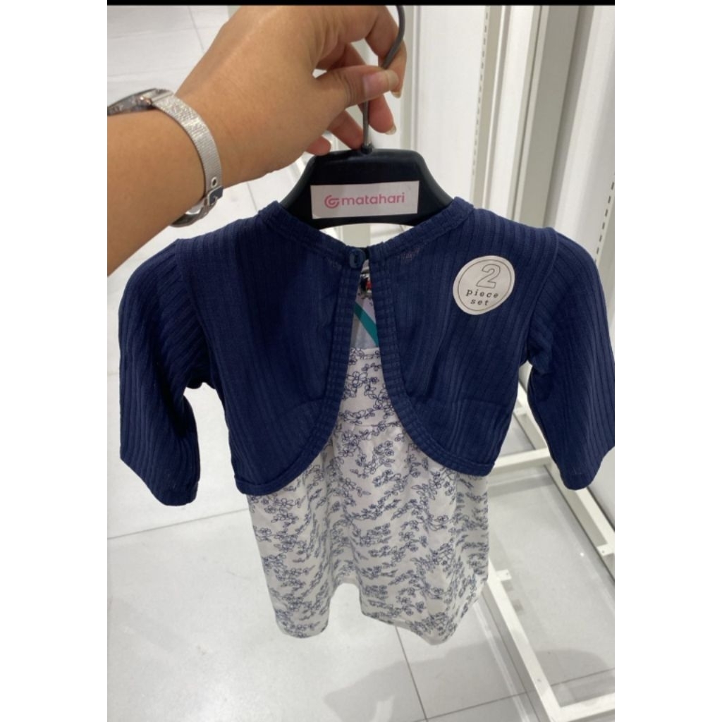 Little m - Dress Cardigan Anak perempuan