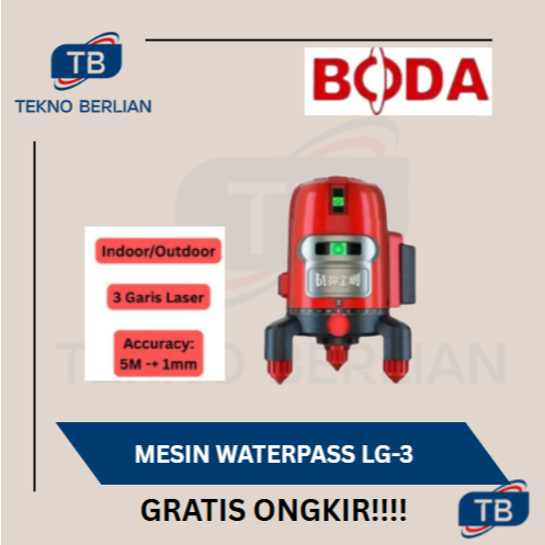 Meteran Laser 3 Garis Waterpass Magnet Laser Level Levelling 3 Line Bangunan Laser Keramik Waterpas 