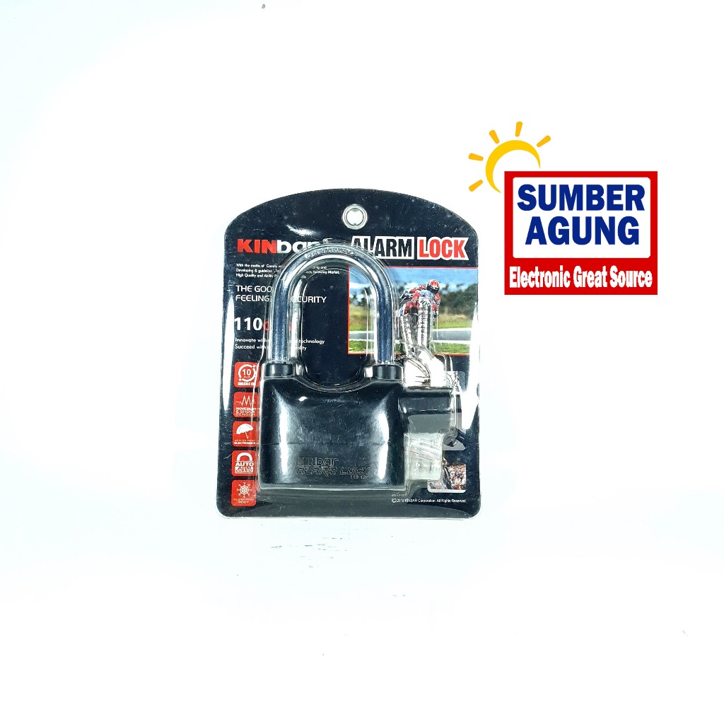 Rolinson Gembok Alarm Gembok Alarm Ring Panjang Anti Air Gembok Alarm Padlock Suara Keras Anti Malin