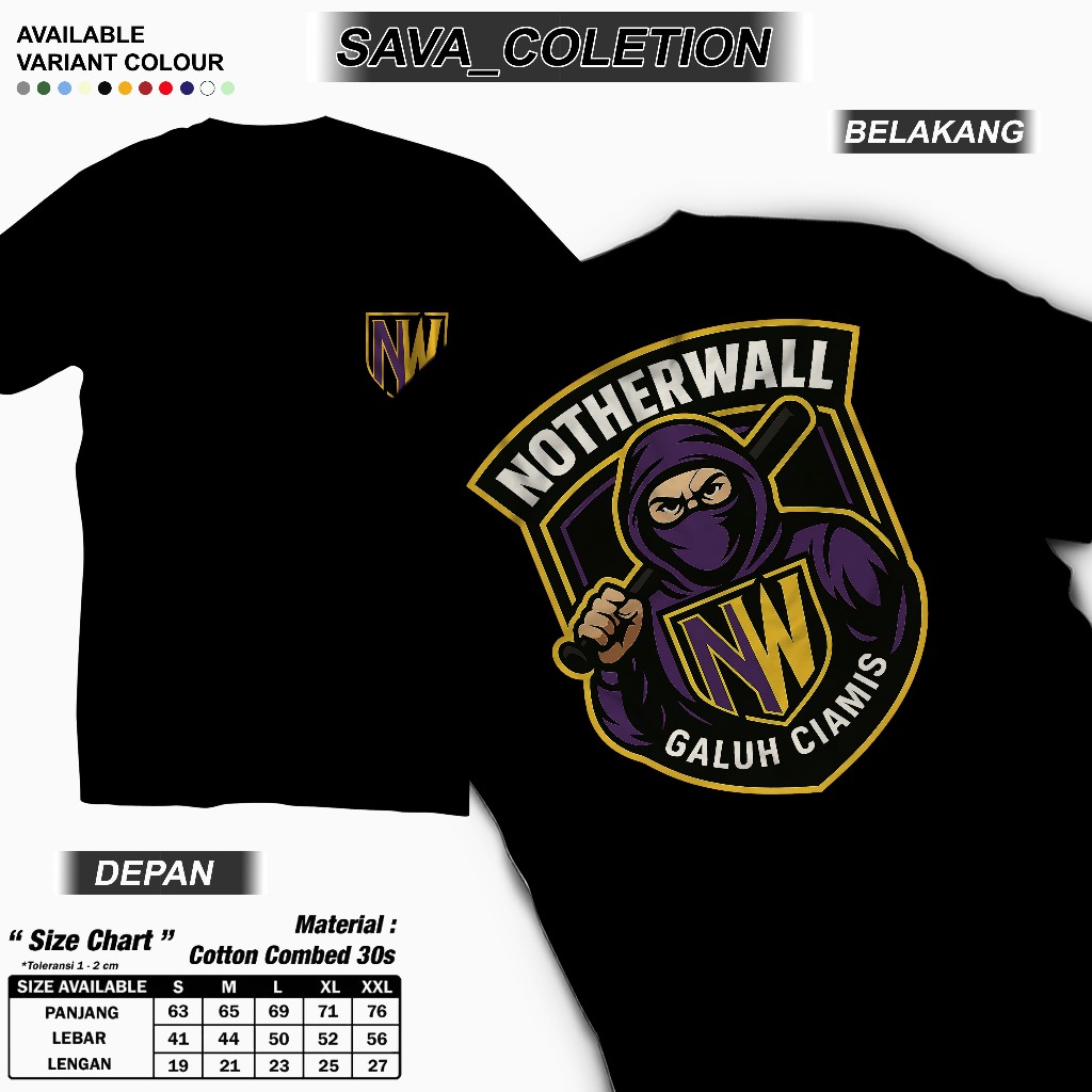 Kaos Flowers City Casual / Kaos NW Galuh Ciamis L Kaos School / Kaos Ciamis Katun 24S