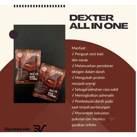 ERNOV Dexter Sachet Doping Ayam Aduan 15 Kapsul