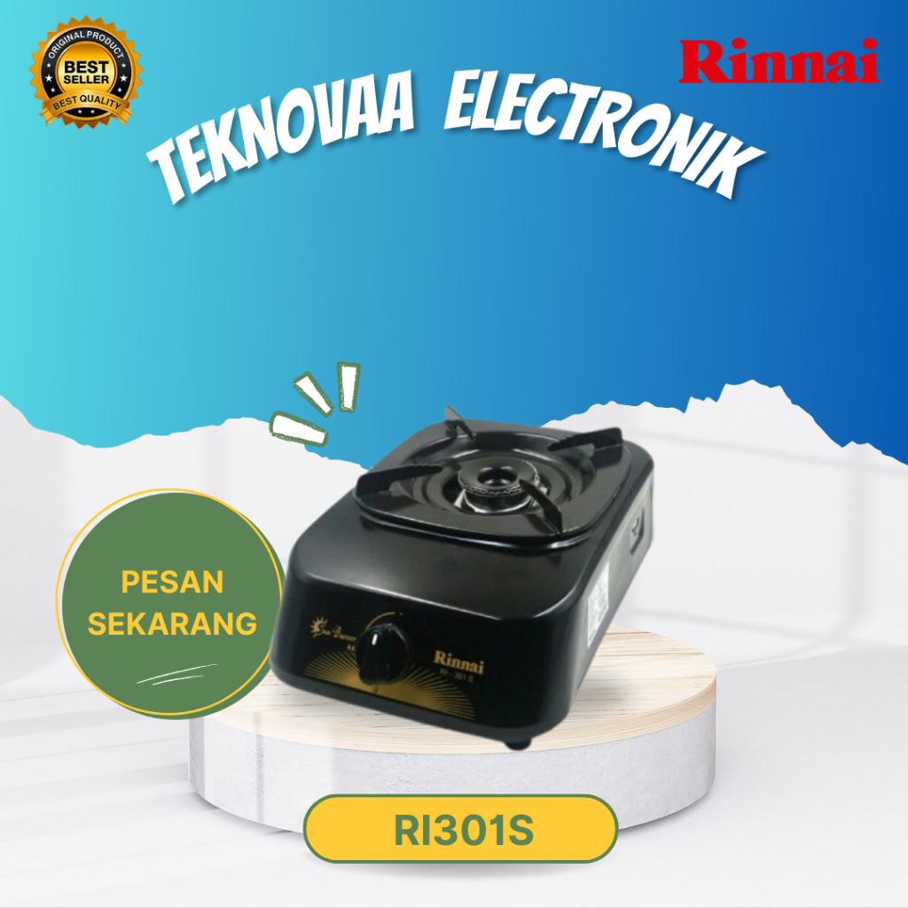 RINNAI KOMPOR GAS 1 TUNGKU RI 301 S KOMPOR RINNAI/RI-301S/RI 301 S/RI301S/ORIGINAL RINNAI/GARANSI
